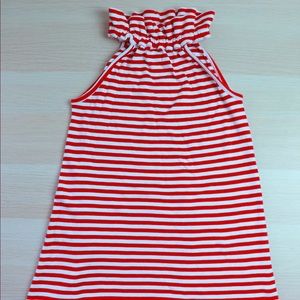 No Sleeve Red Stripped Blouse!